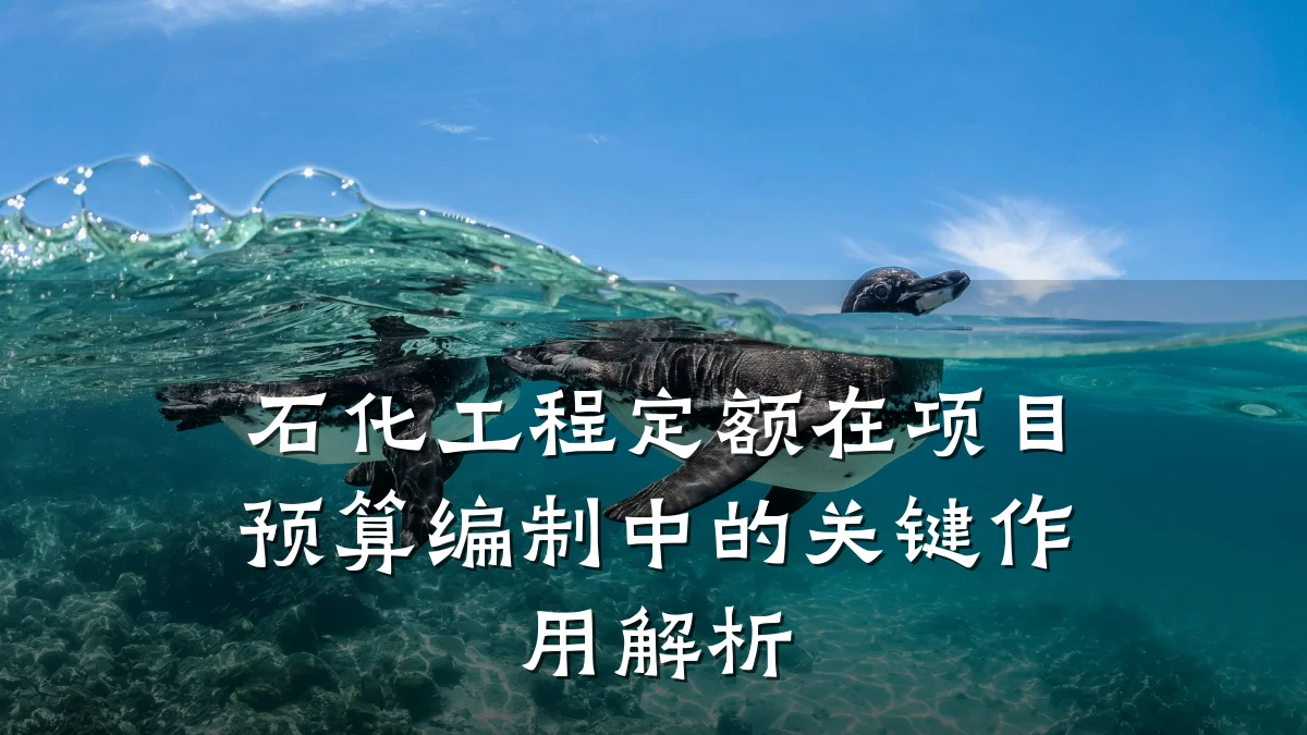 石化工程定额在项目预算编制中的关键作用解析