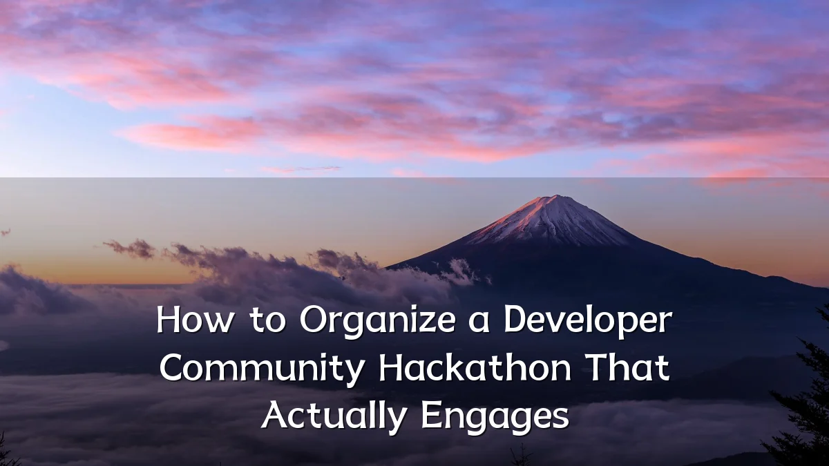 How to Organize a Developer Community Hackathon That Actually Engages