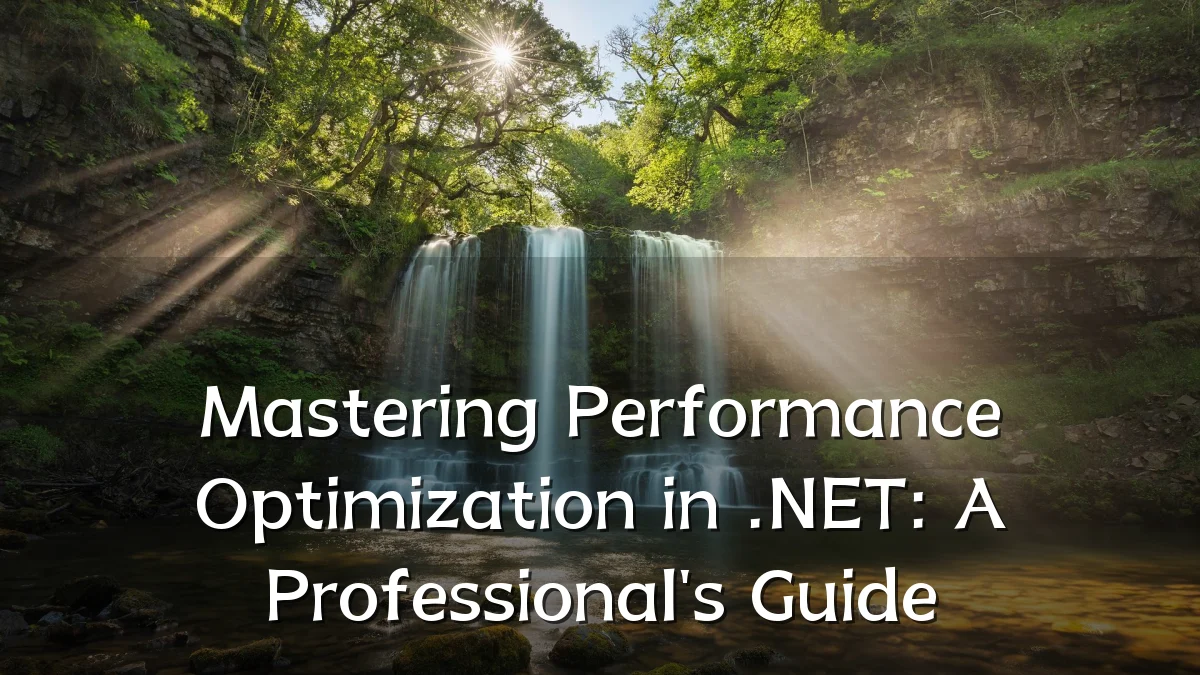 Mastering Performance Optimization in .NET: A Professional's Guide