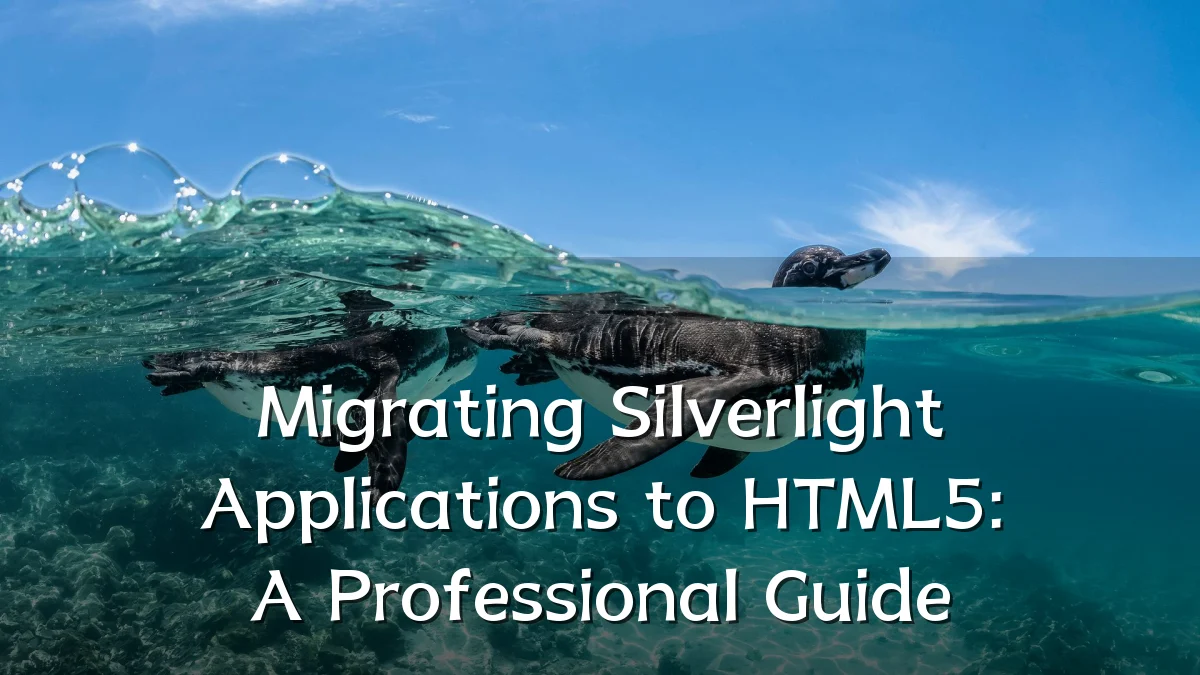 Migrating Silverlight Applications to HTML5: A Professional Guide