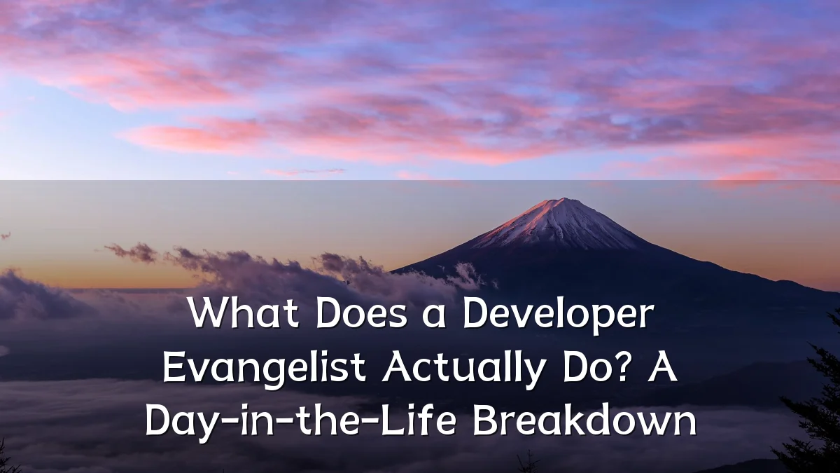 What Does a Developer Evangelist Actually Do? A Day-in-the-Life Breakdown