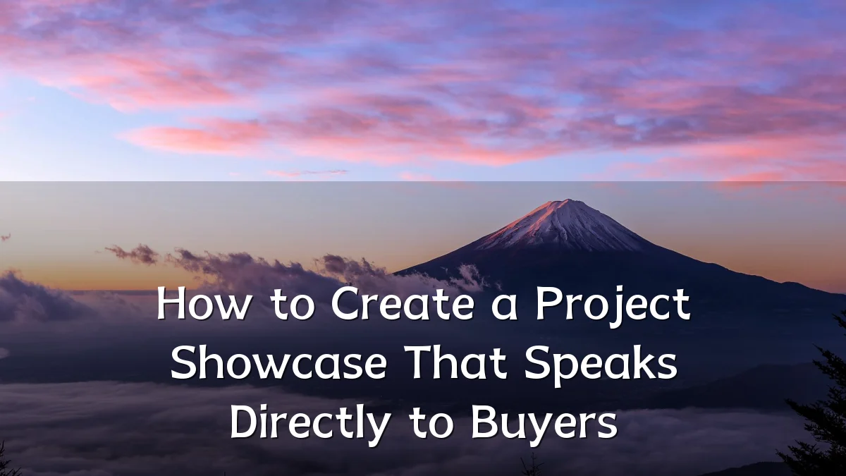 How to Create a Project Showcase That Speaks Directly to Buyers